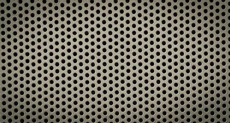 White metal sheet background with holes Black metal texture background Perforated metal sheet