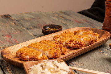 fried chicken with sunflower seeds rice with pepper