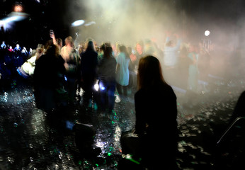 Concert shot with a long exposure in Chelyabinsk, Russia.