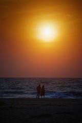 sunset with couples