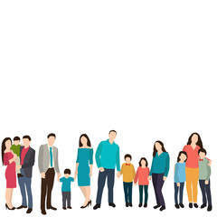 Fototapeta premium vector, isolated, silhouette people stand