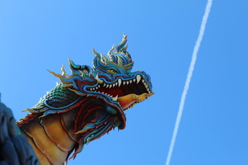 dragon on the roof of chinese temple