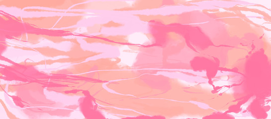 pink abstract drawing watercolor  background.