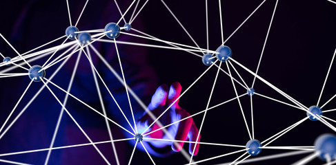 Digital Network and data concept