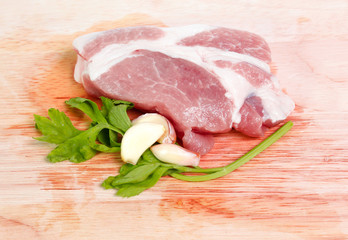 isolated raw meat