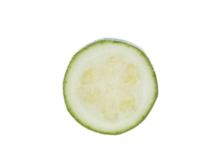Fresh zucchini on white backgruond