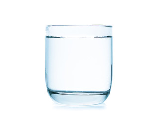 glass of water isolated on white