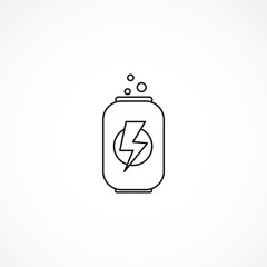 energy drink vector line icon on white background