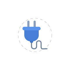 plug vector flat illustration icon