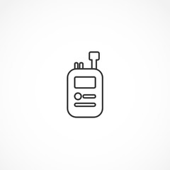 walkie talkie vector line icon on white background