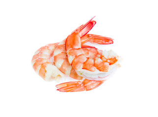 Shrimp isolated on the white background