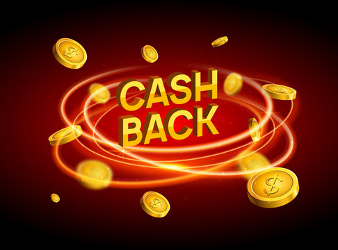 Cash Back Offer Banner Design. Promotion Refund Cashback Money Sale Poster