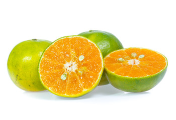 Orange fruit isolated on white background