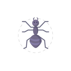 Ant vector flat illustration icon