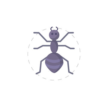 Ant vector flat illustration icon