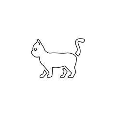 Cat icon. Domestic animal vector line icon on white background