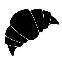 Silhouette of croissant 
