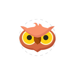 Fototapeta premium owl vector flat illustration icon