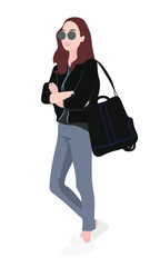 Fototapeta premium young woman with a bag