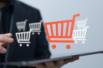 Add To Cart Internet Web Store Buy Online E-Commerce concept.