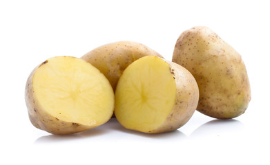 potatoes isolated on white background