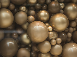 Abstract golden balls background