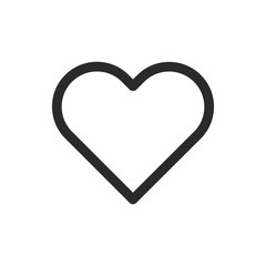 Heart vector icon in modern style for web site and mobile app