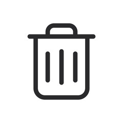 Garbage vector icon in modern style for web site and mobile app