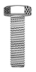 zenart style bolt, doodle, tangle, black and white drawing, patterns, spare part, for printing