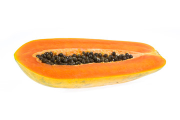 papaya isolated on white background