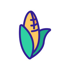 corn food icon vector. Thin line sign. Isolated contour symbol illustration