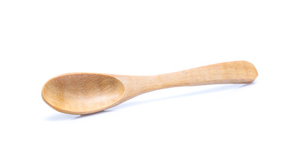 spoon wood isolated on white background