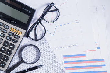 Financial accounting stock market graphs analysis