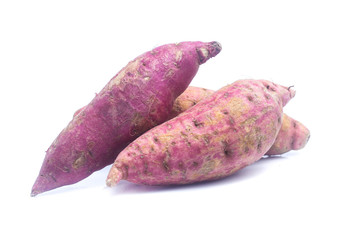 Sweet potato isolated on white background