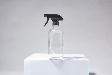 Portable glass bottles of various shapes and colors can hold essential oil, massage oil or cosmetics. It can also be used for spraying