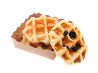 waffles isolated on white background
