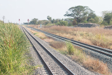 Fototapeta na wymiar railway track train transport