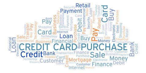 Credit Card Purchase word cloud.