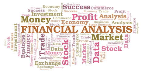 Financial Analysis word cloud.