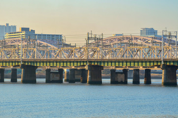 大阪　淀川の鉄橋