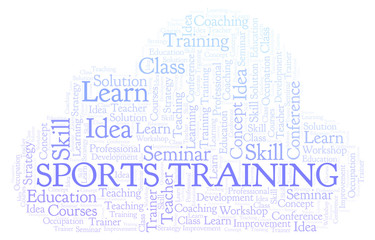 Sports Training word cloud.