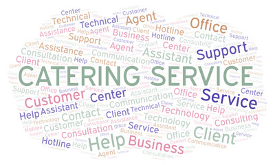 Catering Service word cloud.