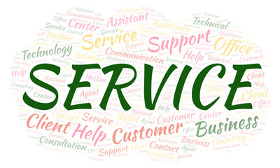 Service word cloud.