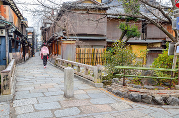 京都の祇園白川