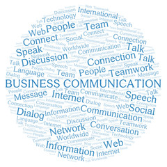Business Communication word cloud.