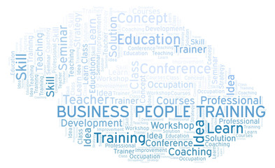 Fototapeta na wymiar Business People Training word cloud.