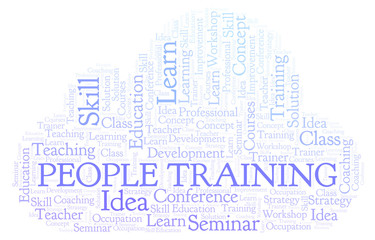 Obraz premium People Training word cloud.
