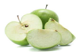 Green apple isolated on white background
