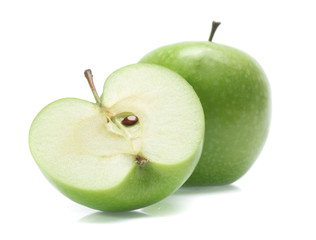 Green apple isolated on white background