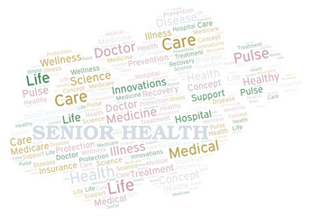 Senior Health word cloud.